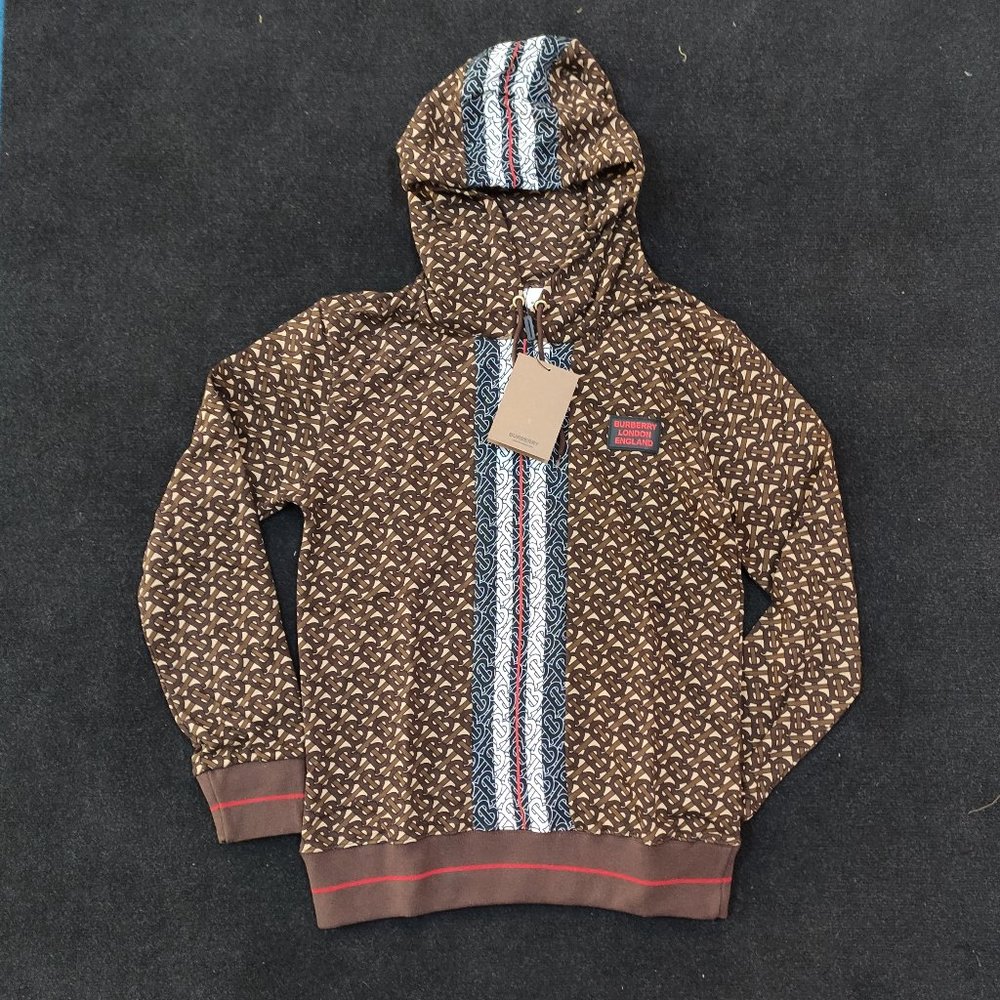 Burberry London Monogram Printed Casual Hoodie